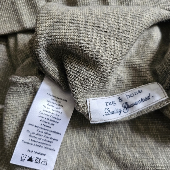 New Rag & Bone Fern Cotton/Modal Rib Short NWT Size Large - Picture 7 of 7